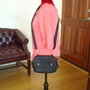 2/$12: GLOBAL WORK Black Vinyl Mini Crossbody